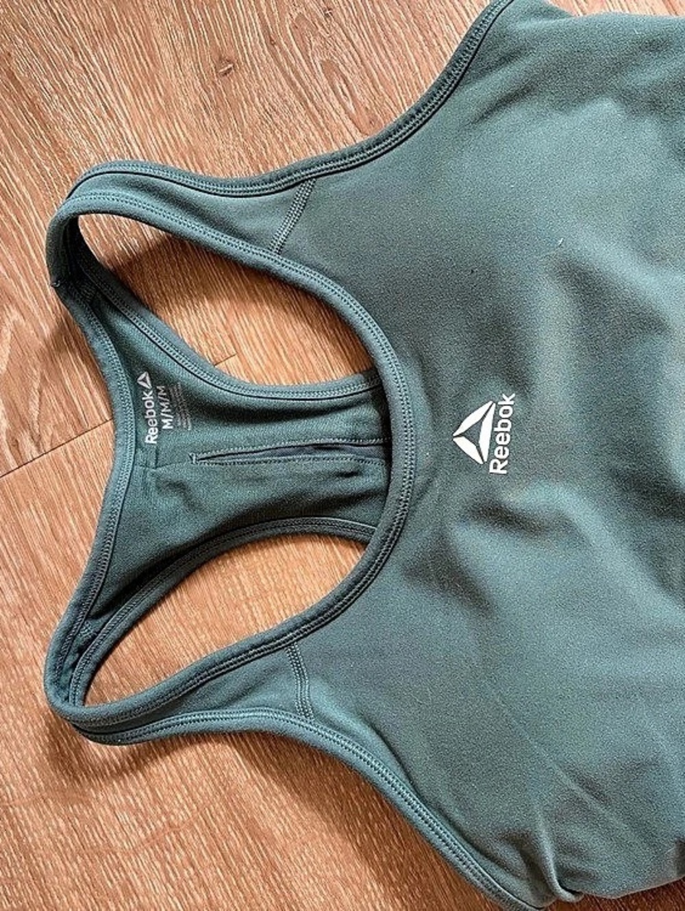 Reebok Workout Ready Tri-Back Sports Bra Green
